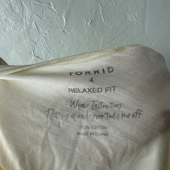 NEW Torrid Women's Shirt Top 4X Eyelet Scoop neck Casual Cotton Boho Relaxed S3 - Picture 6 of 6